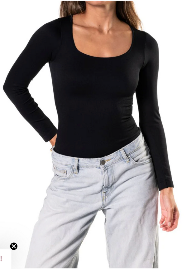 Long Sleeve Thong Bodysuit