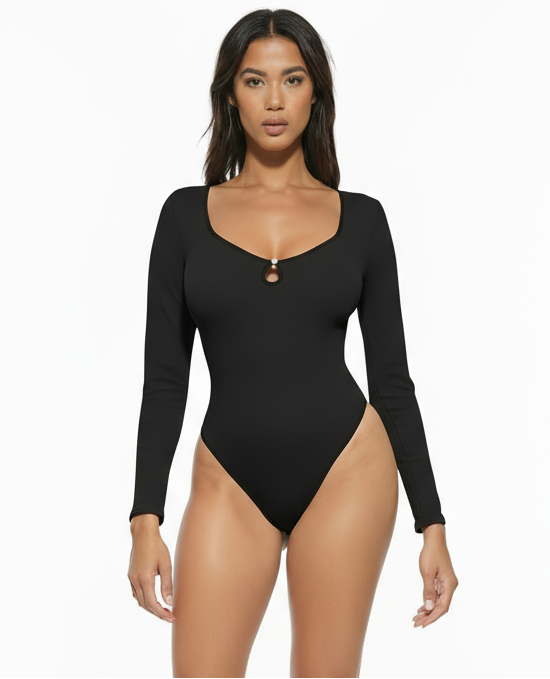 Scoop Neck Thong Bodysuit