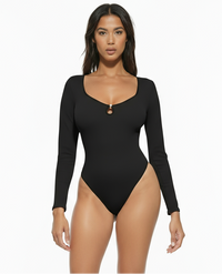 Scoop Neck Thong Bodysuit
