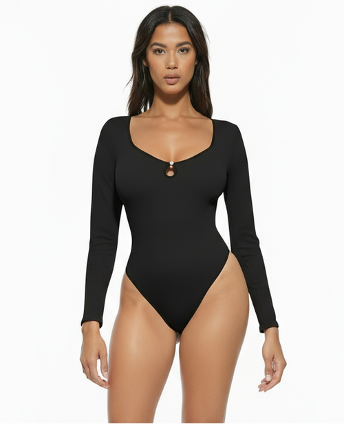 Scoop Neck Thong Bodysuit