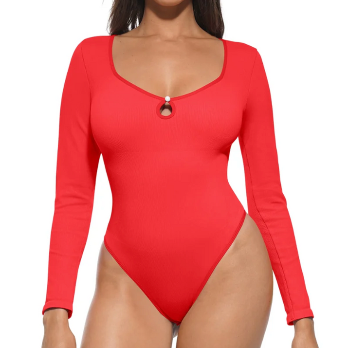 Scoop Neck Thong Bodysuit