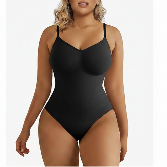 Tummy Control Sculpting Thong Control V-Neck Bodysuit