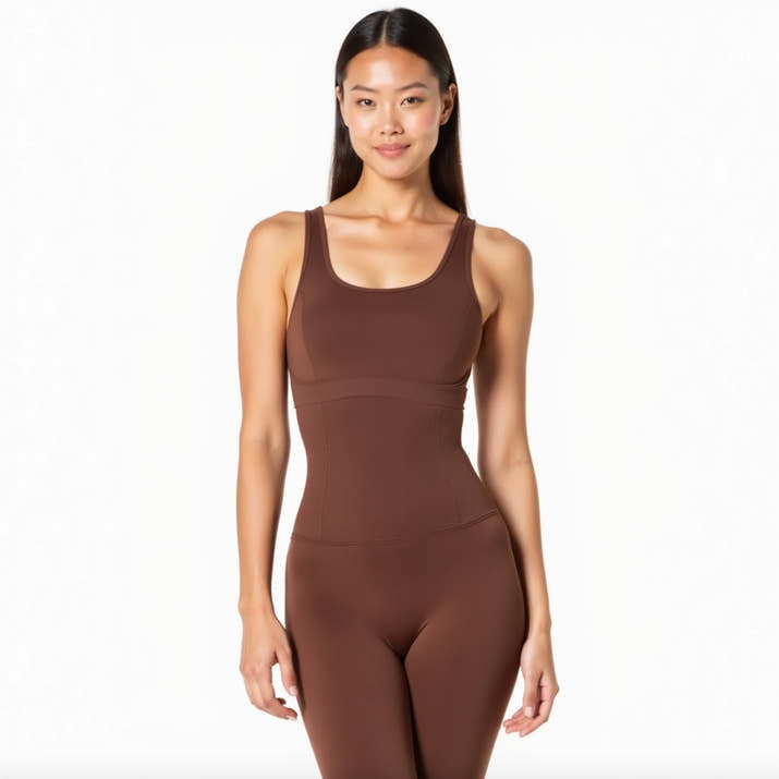 Square Neck U-Back Flared Jumpsuit