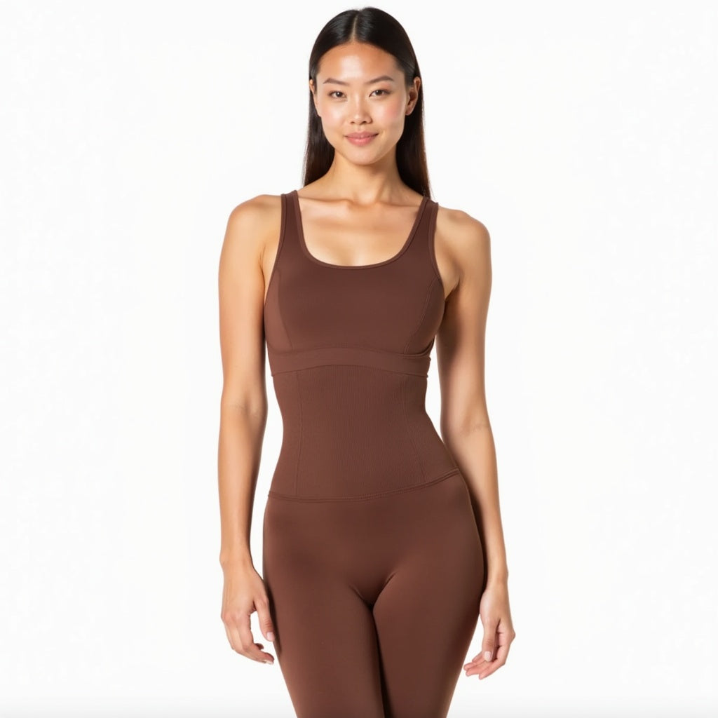Square Neck U-Back Flared Jumpsuit