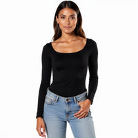 Long Sleeve Thong Bodysuit