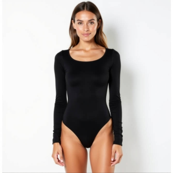Long Sleeve Thong Bodysuit