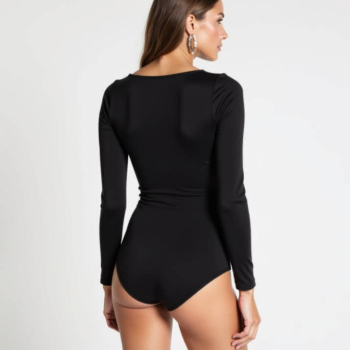 Long Sleeve Thong Bodysuit
