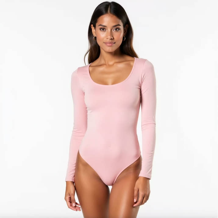 Long Sleeve Thong Bodysuit